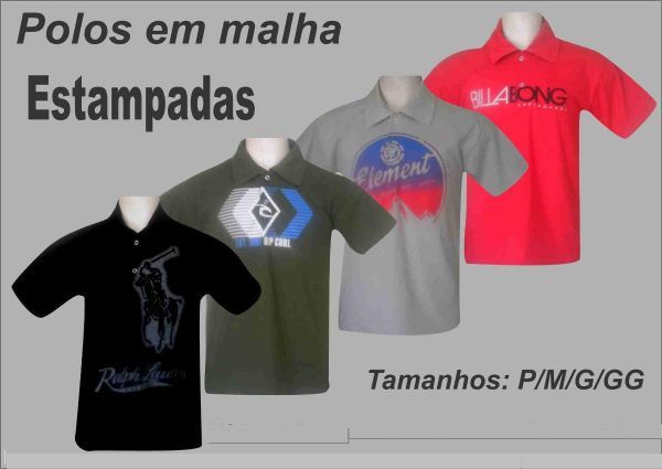 Camiseta Pólo 100% algodão fio 30.1